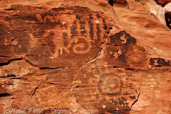 Valley of Fire petroglyph canyon